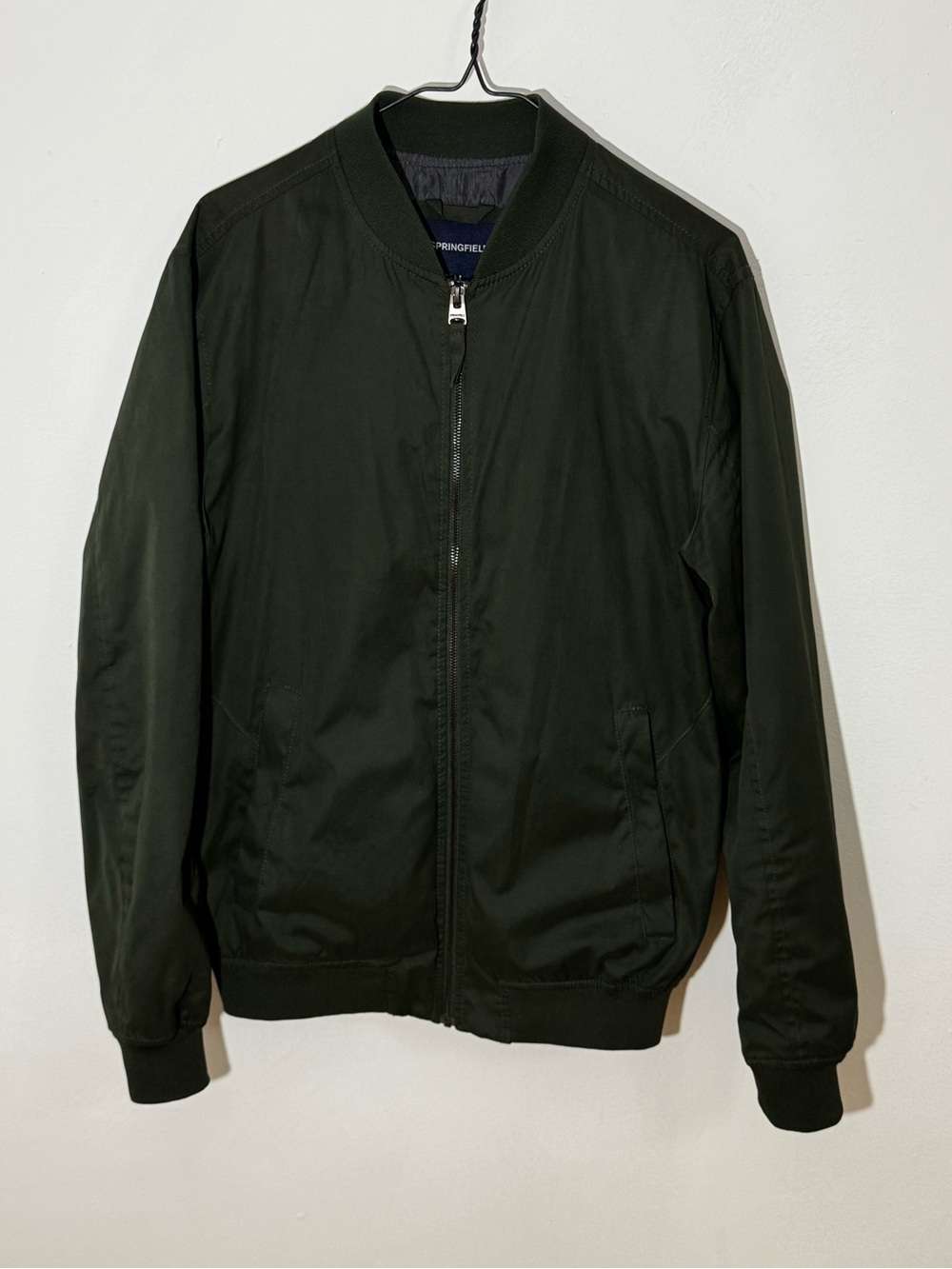 Springfield Men’s Olive Green Bomber Jacket Size M